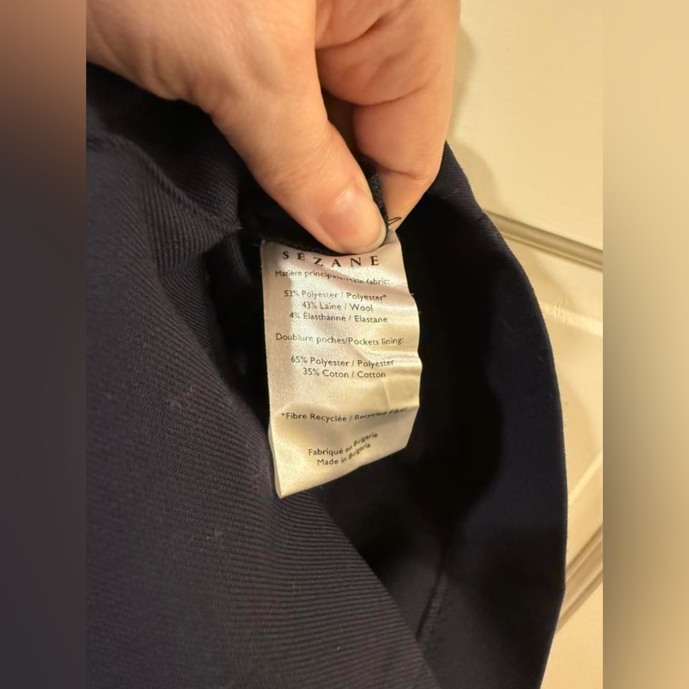BNWT Sézane Dan trousers marine navy blue 44 12 - Picture 4 of 6